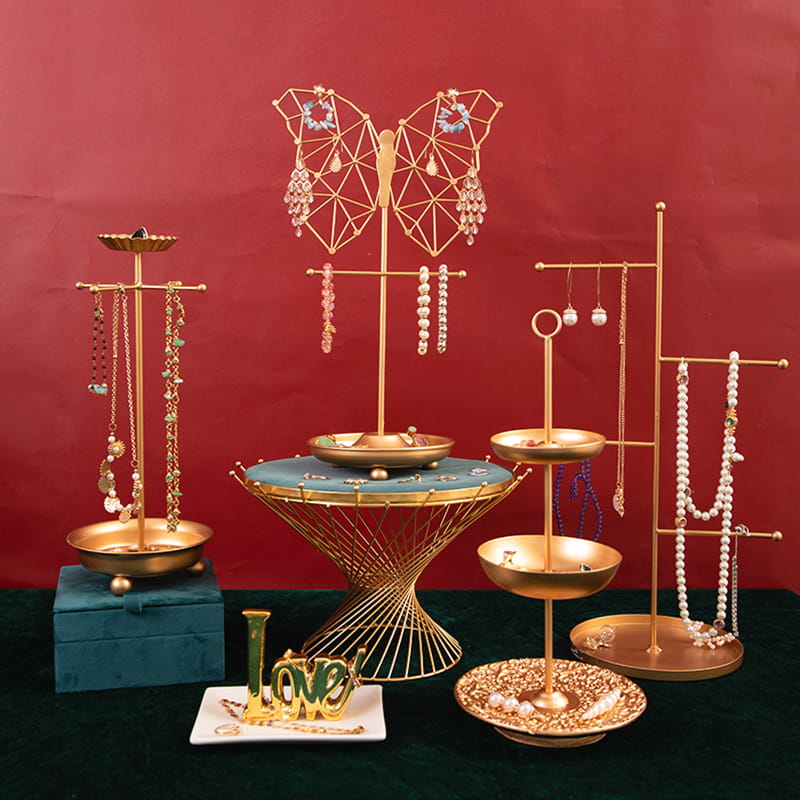 Exquisite metal craft storage rack home decoration gift jewelry display stand