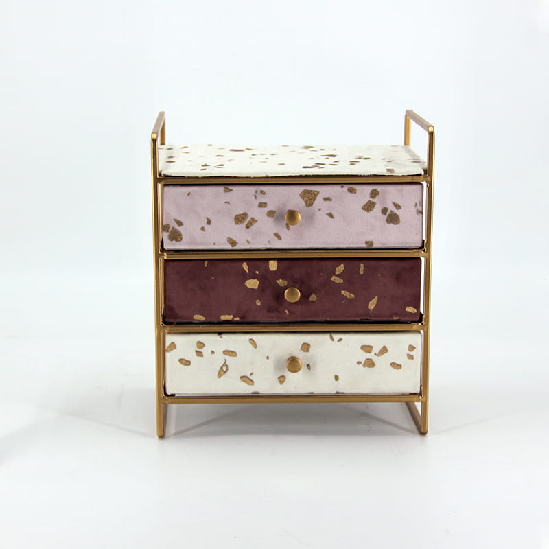 Cosmetic storage box with 3 drawers