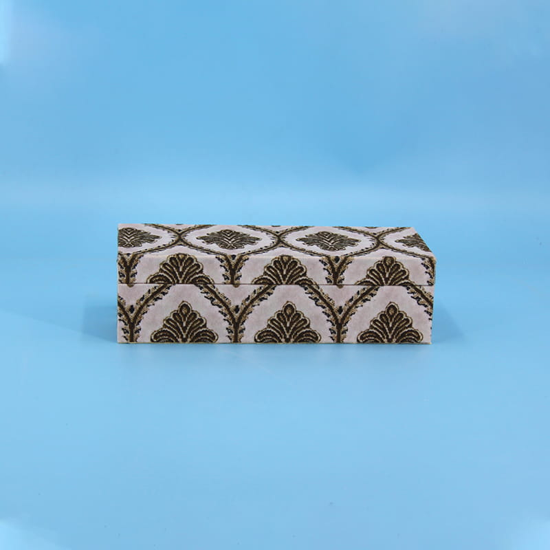 wholesale Rectangular Top Quality Decorative Resin Inlay Jewelry Boxes