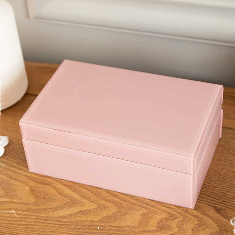 Customized luxury pink jewelry box 