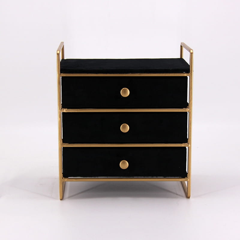 Cosmetic storage box with 3 drawers