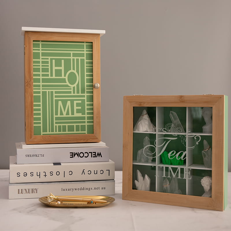 Plastic box storage multi-grid green clear storage box