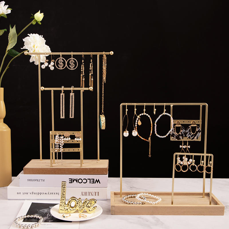Bracelet and necklace jewelry storage rack display tree stand