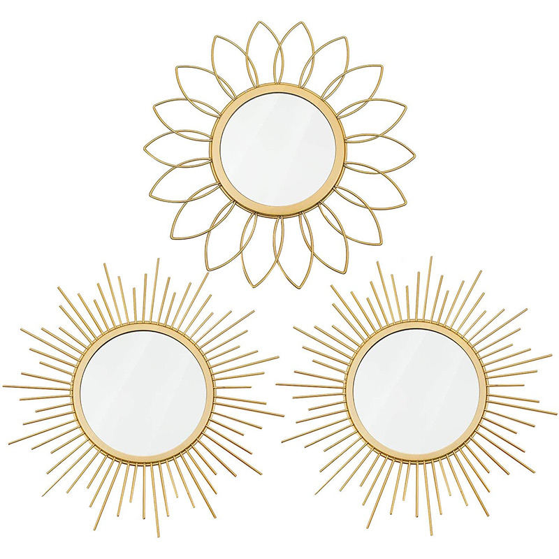 Home Decoration Round Wall Mirror Creative Art Decoration Mirror Living Room Entrance Mirror Decoration Wall